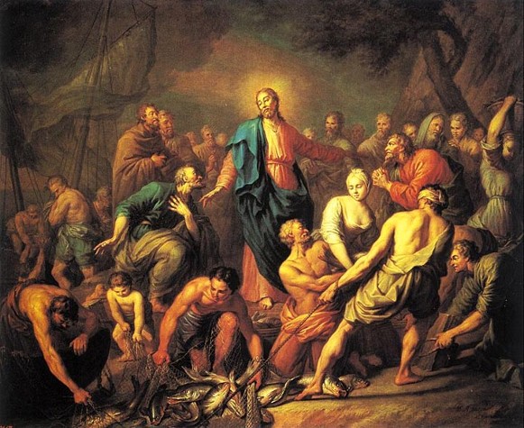 Image - Antin Losenko: The Miraculous Draught of Fishes (1762).